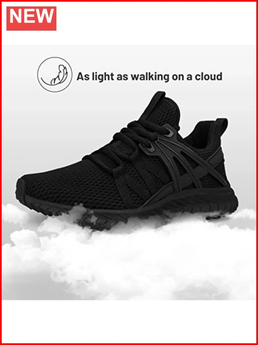 Breathable Knit Women's Walking Sneakers Lightweight Lace-Up Casual Shoes
